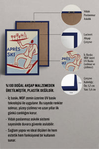 HOMEPACK Ahşap Çerçeveli Tablo Çerçeveli Poster Sanatsal Modern Duvar Dekoru BEK-8303