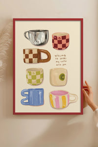 HOMEPACK Ahşap Çerçeveli Tablo Çerçeveli Poster Sanatsal Modern Duvar Dekoru BEK-8304