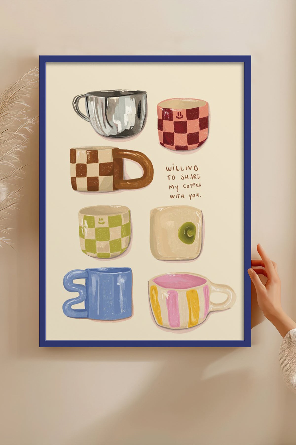 HOMEPACK Ahşap Çerçeveli Tablo Çerçeveli Poster Sanatsal Modern Duvar Dekoru BEK-8304