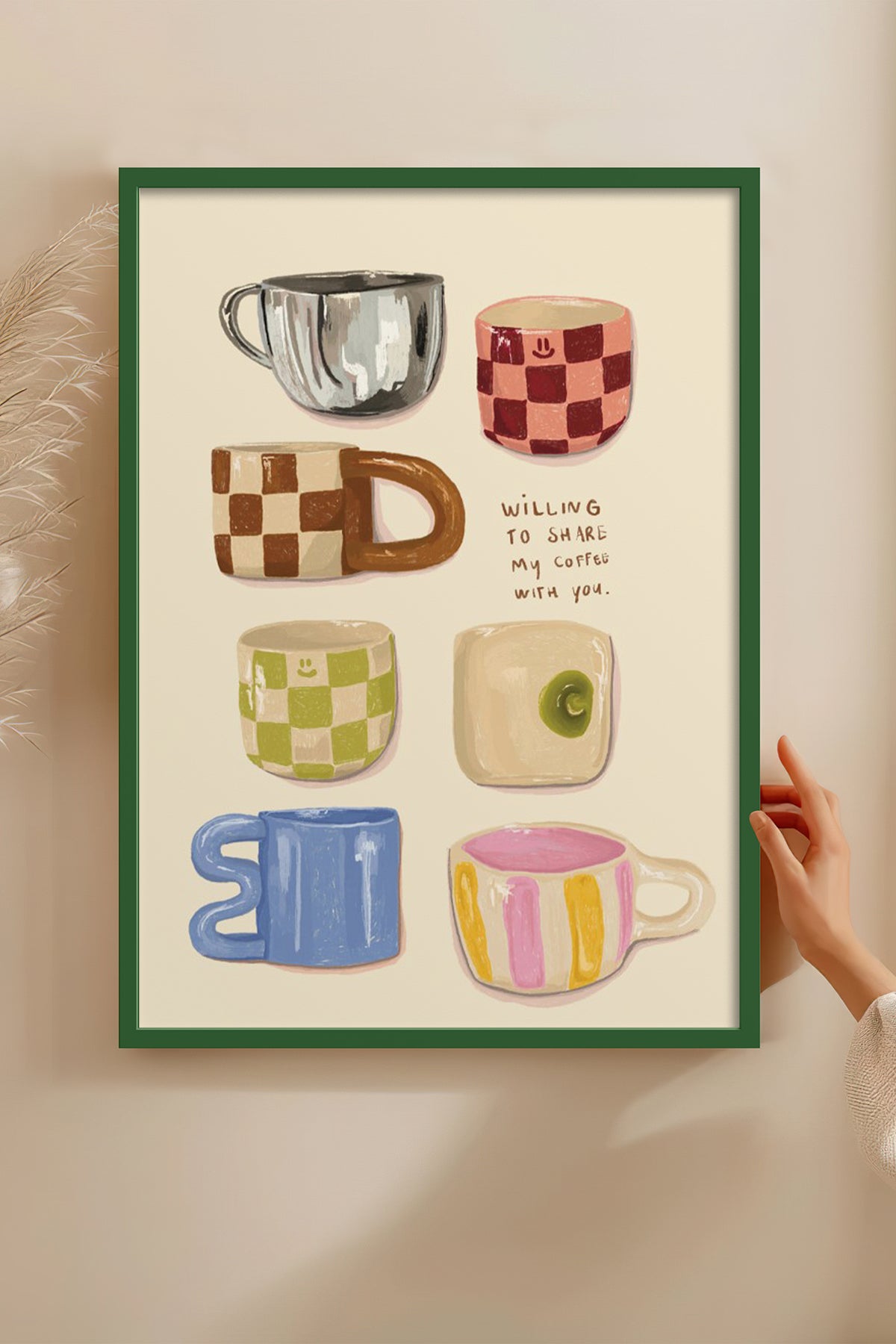 HOMEPACK Ahşap Çerçeveli Tablo Çerçeveli Poster Sanatsal Modern Duvar Dekoru BEK-8304