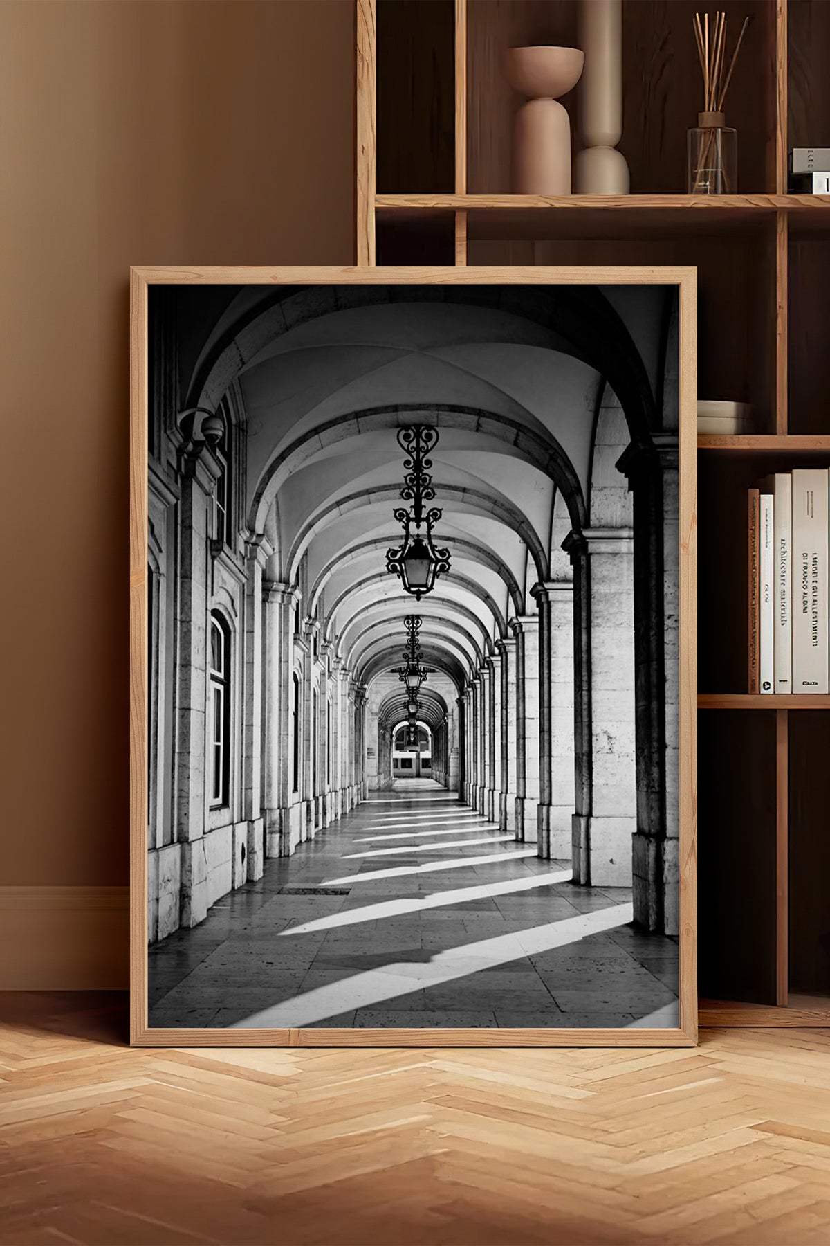 HOMEPACK Ahşap Çerçeveli Tablo Çerçeveli Poster Sanatsal Modern Duvar Dekoru BEK-8305