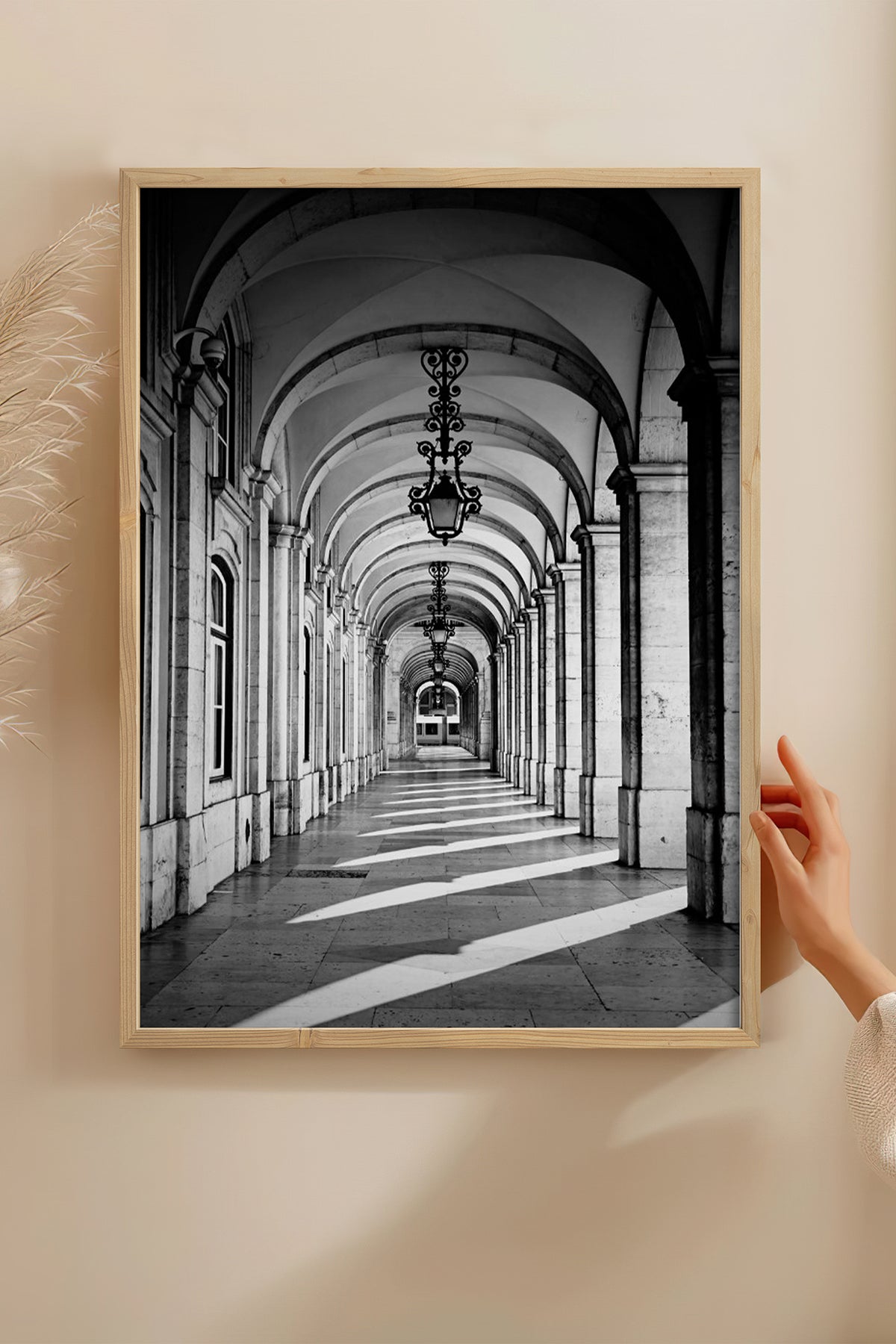 HOMEPACK Ahşap Çerçeveli Tablo Çerçeveli Poster Sanatsal Modern Duvar Dekoru BEK-8305