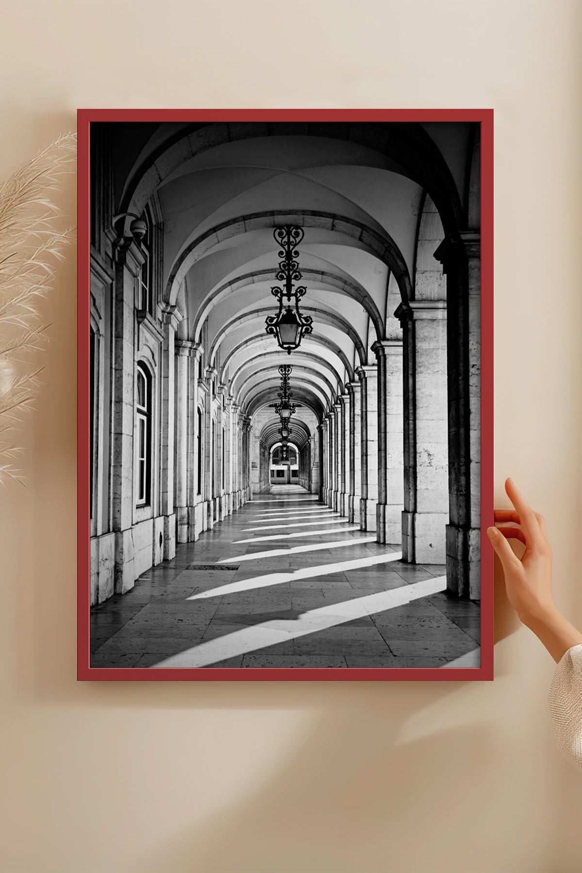 HOMEPACK Ahşap Çerçeveli Tablo Çerçeveli Poster Sanatsal Modern Duvar Dekoru BEK-8305