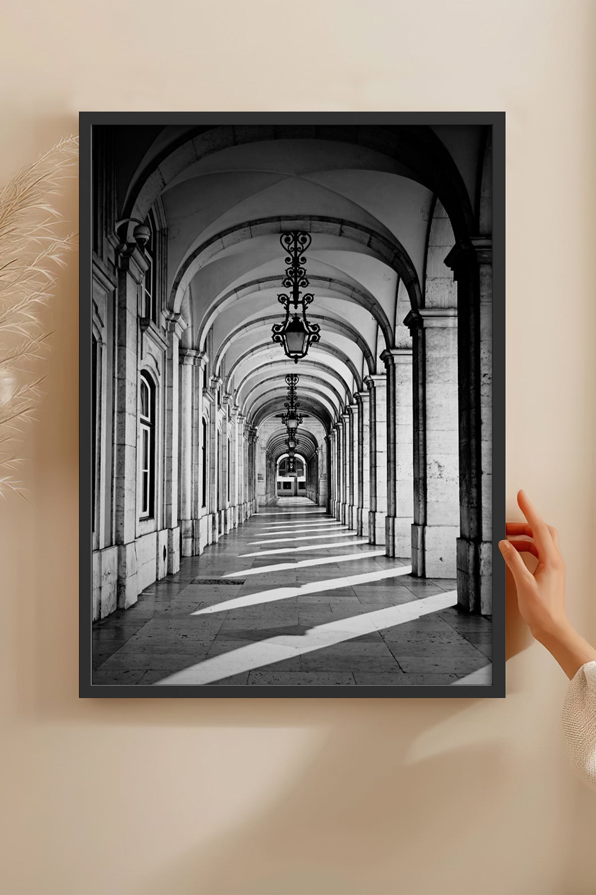 HOMEPACK Ahşap Çerçeveli Tablo Çerçeveli Poster Sanatsal Modern Duvar Dekoru BEK-8305