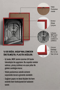 HOMEPACK Ahşap Çerçeveli Tablo Çerçeveli Poster Sanatsal Modern Duvar Dekoru BEK-8305