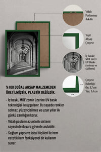 HOMEPACK Ahşap Çerçeveli Tablo Çerçeveli Poster Sanatsal Modern Duvar Dekoru BEK-8305