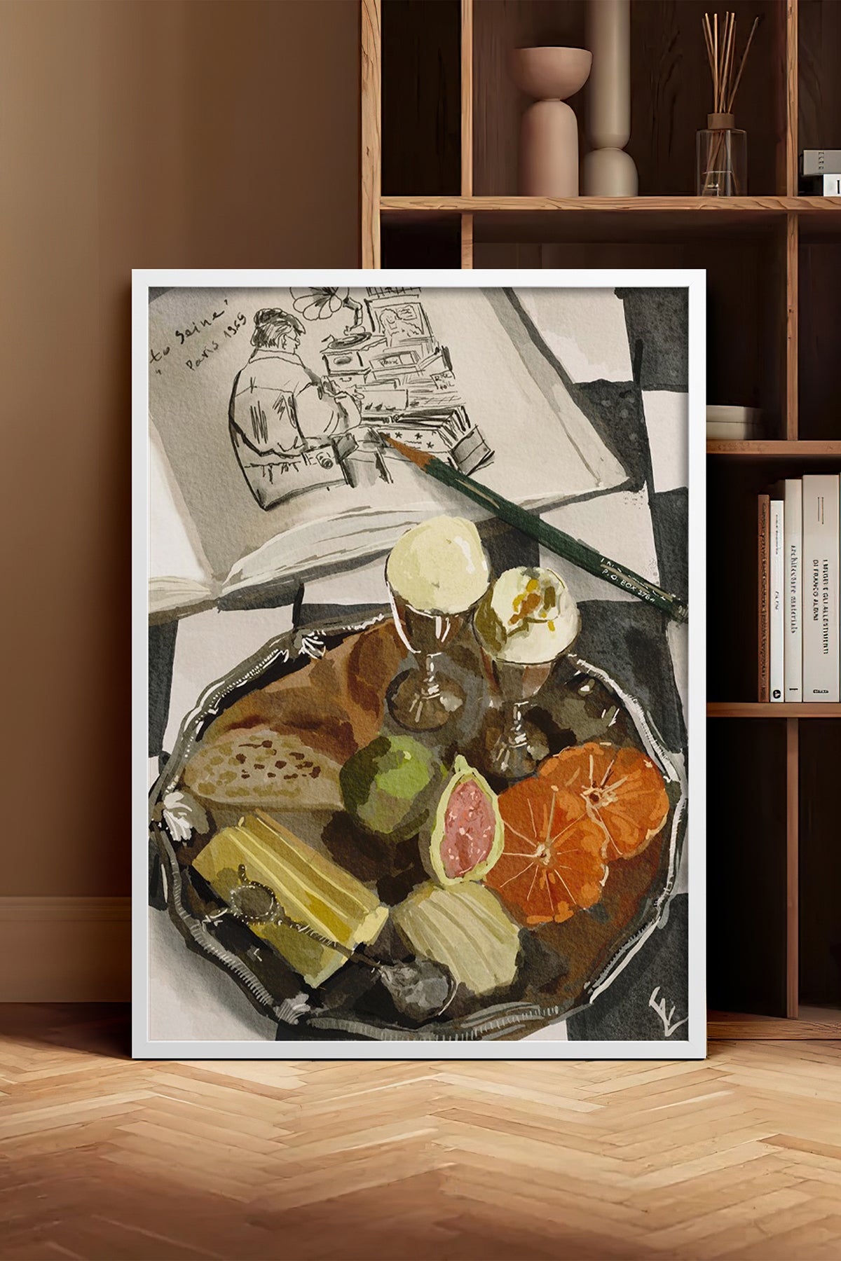 HOMEPACK Ahşap Çerçeveli Tablo Çerçeveli Poster Sanatsal Modern Duvar Dekoru BEK-8306