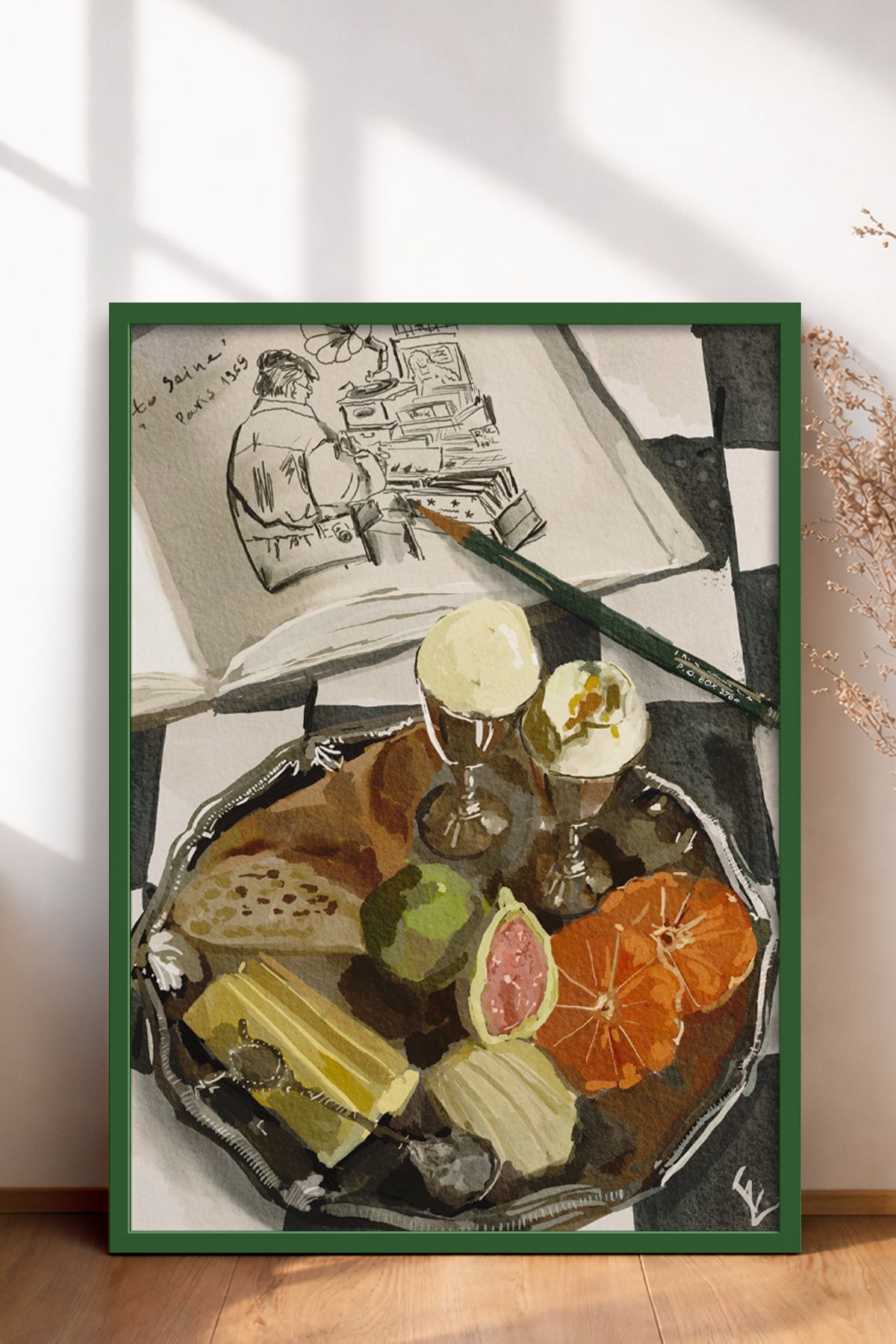 HOMEPACK Ahşap Çerçeveli Tablo Çerçeveli Poster Sanatsal Modern Duvar Dekoru BEK-8306