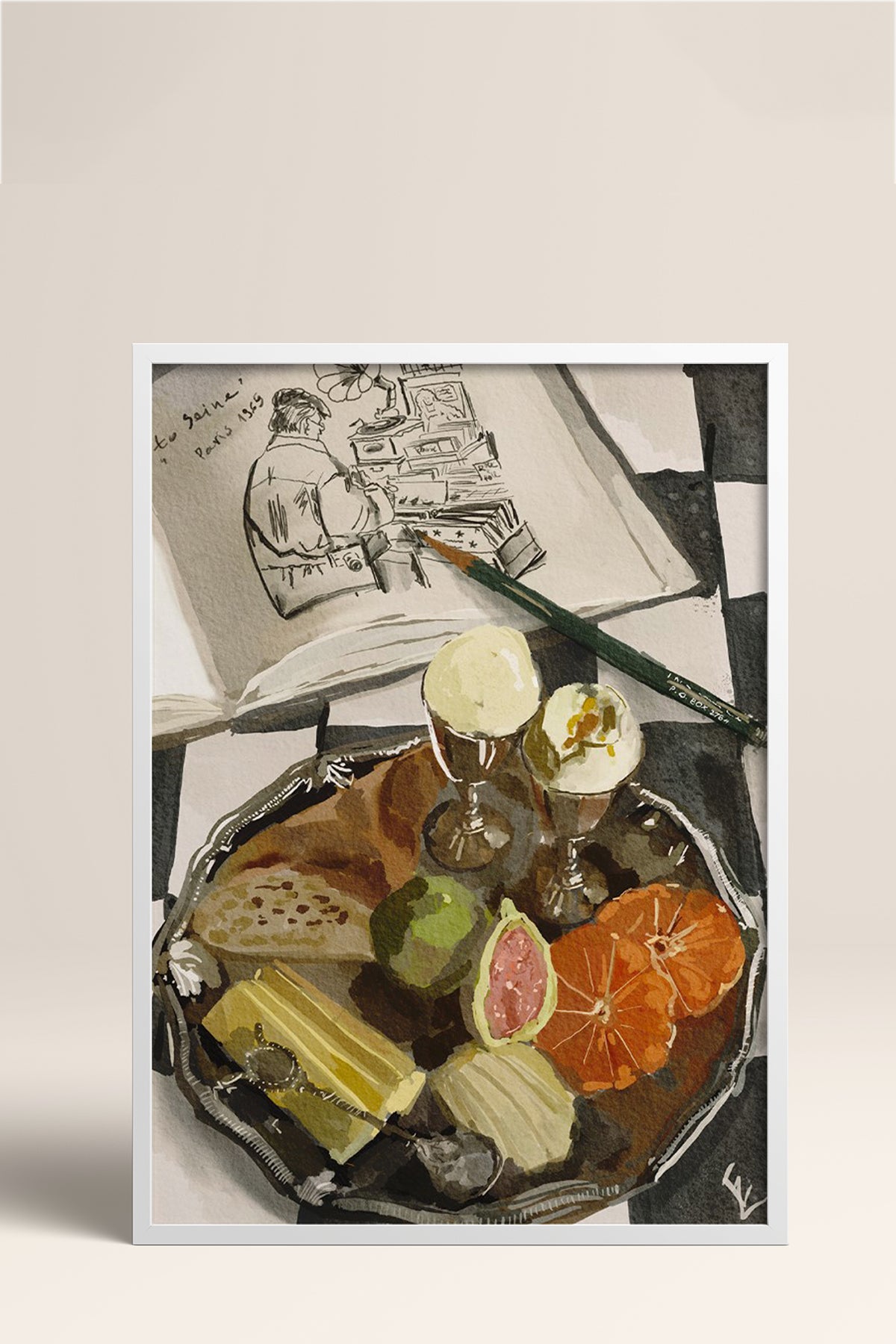 HOMEPACK Ahşap Çerçeveli Tablo Çerçeveli Poster Sanatsal Modern Duvar Dekoru BEK-8306