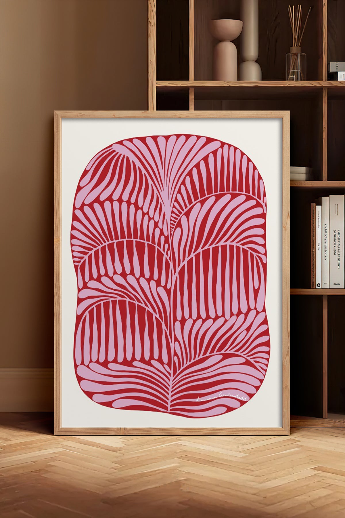 HOMEPACK Ahşap Çerçeveli Tablo Çerçeveli Poster Sanatsal Modern Duvar Dekoru BEK-8307