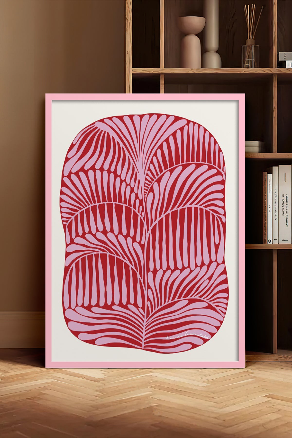 HOMEPACK Ahşap Çerçeveli Tablo Çerçeveli Poster Sanatsal Modern Duvar Dekoru BEK-8307