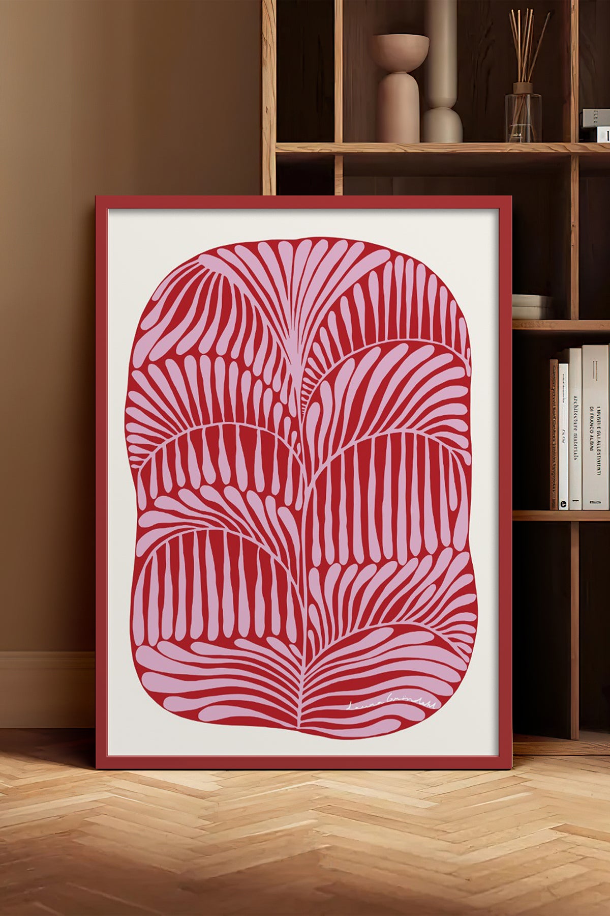 HOMEPACK Ahşap Çerçeveli Tablo Çerçeveli Poster Sanatsal Modern Duvar Dekoru BEK-8307