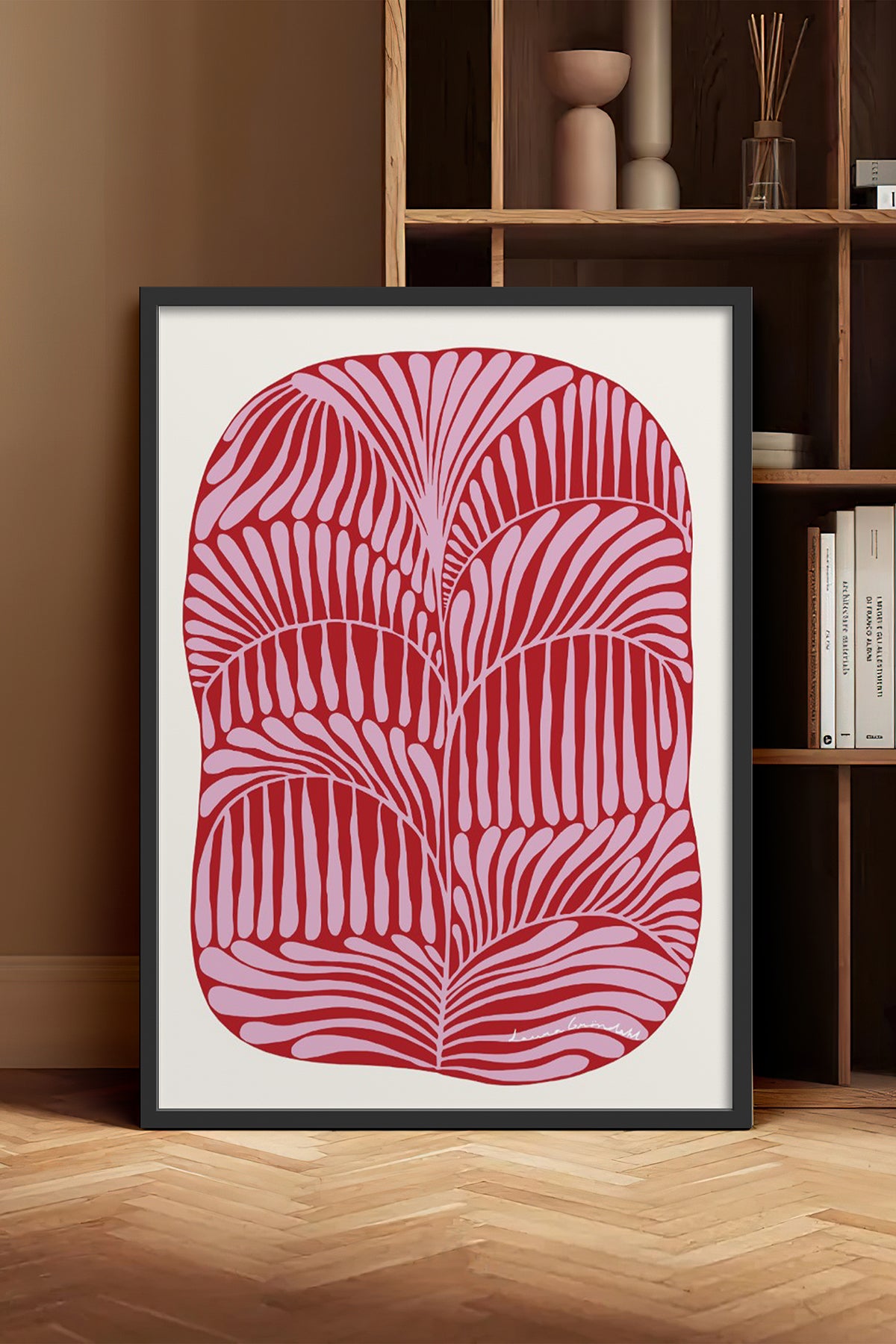 HOMEPACK Ahşap Çerçeveli Tablo Çerçeveli Poster Sanatsal Modern Duvar Dekoru BEK-8307