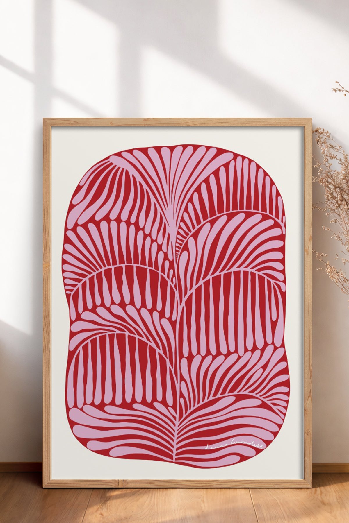 HOMEPACK Ahşap Çerçeveli Tablo Çerçeveli Poster Sanatsal Modern Duvar Dekoru BEK-8307