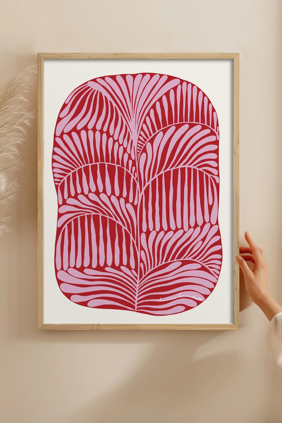 HOMEPACK Ahşap Çerçeveli Tablo Çerçeveli Poster Sanatsal Modern Duvar Dekoru BEK-8307