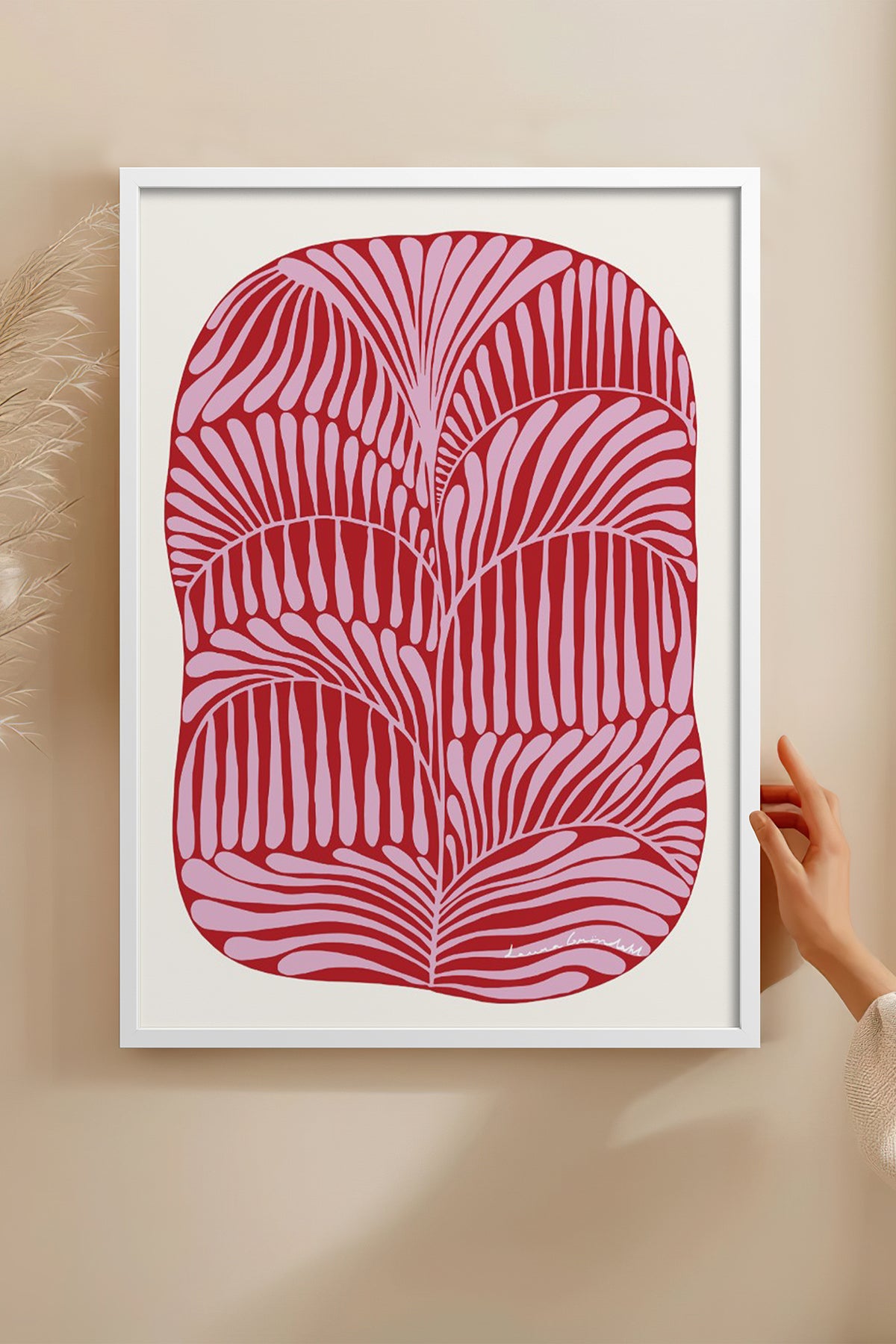 HOMEPACK Ahşap Çerçeveli Tablo Çerçeveli Poster Sanatsal Modern Duvar Dekoru BEK-8307
