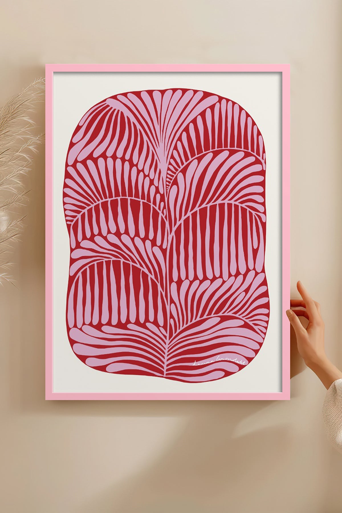 HOMEPACK Ahşap Çerçeveli Tablo Çerçeveli Poster Sanatsal Modern Duvar Dekoru BEK-8307