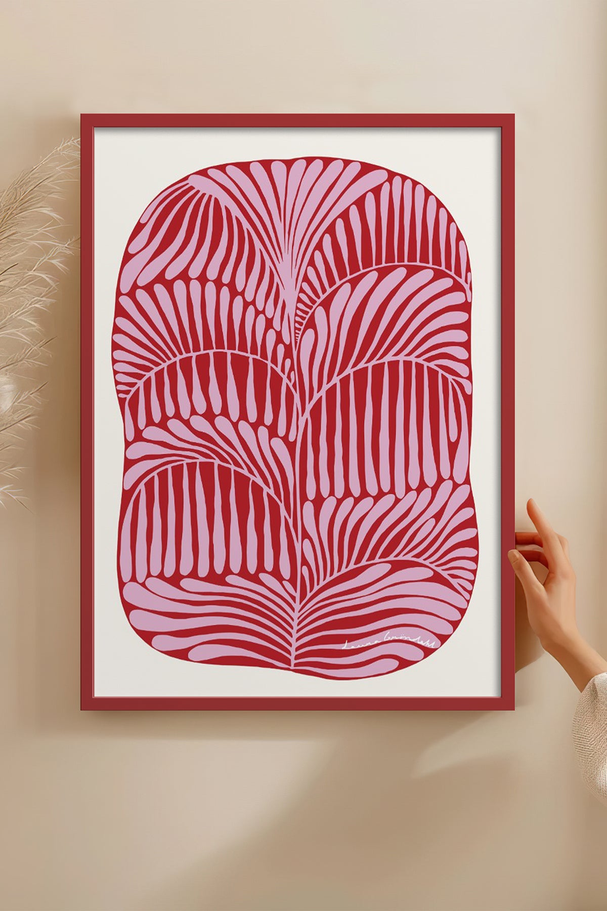 HOMEPACK Ahşap Çerçeveli Tablo Çerçeveli Poster Sanatsal Modern Duvar Dekoru BEK-8307