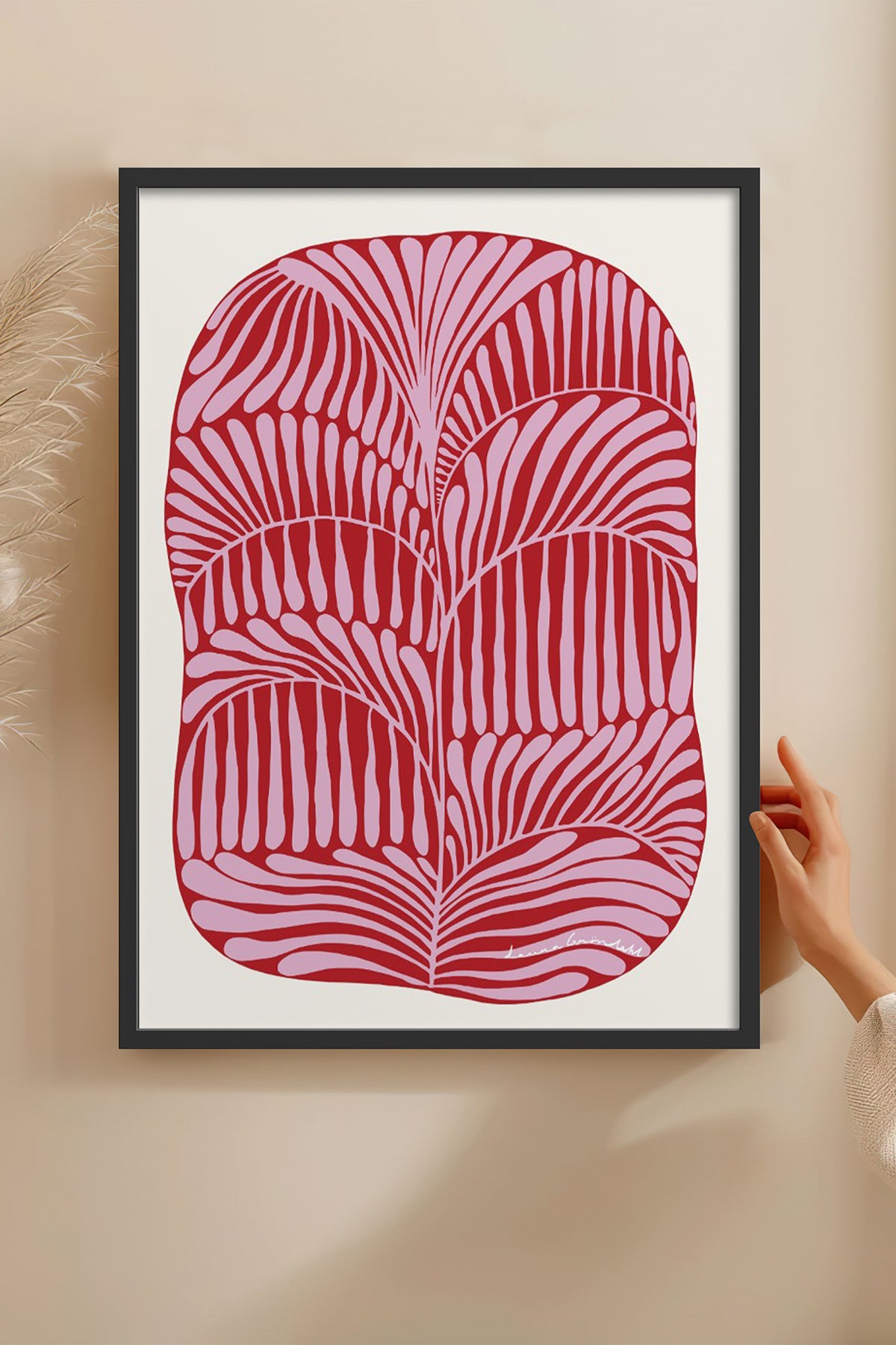 HOMEPACK Ahşap Çerçeveli Tablo Çerçeveli Poster Sanatsal Modern Duvar Dekoru BEK-8307