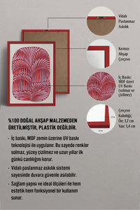 HOMEPACK Ahşap Çerçeveli Tablo Çerçeveli Poster Sanatsal Modern Duvar Dekoru BEK-8307