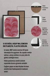 HOMEPACK Ahşap Çerçeveli Tablo Çerçeveli Poster Sanatsal Modern Duvar Dekoru BEK-8307