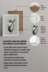 HOMEPACK Ahşap Çerçeveli Tablo Çerçeveli Poster Sanatsal Modern Duvar Dekoru BEK-8308