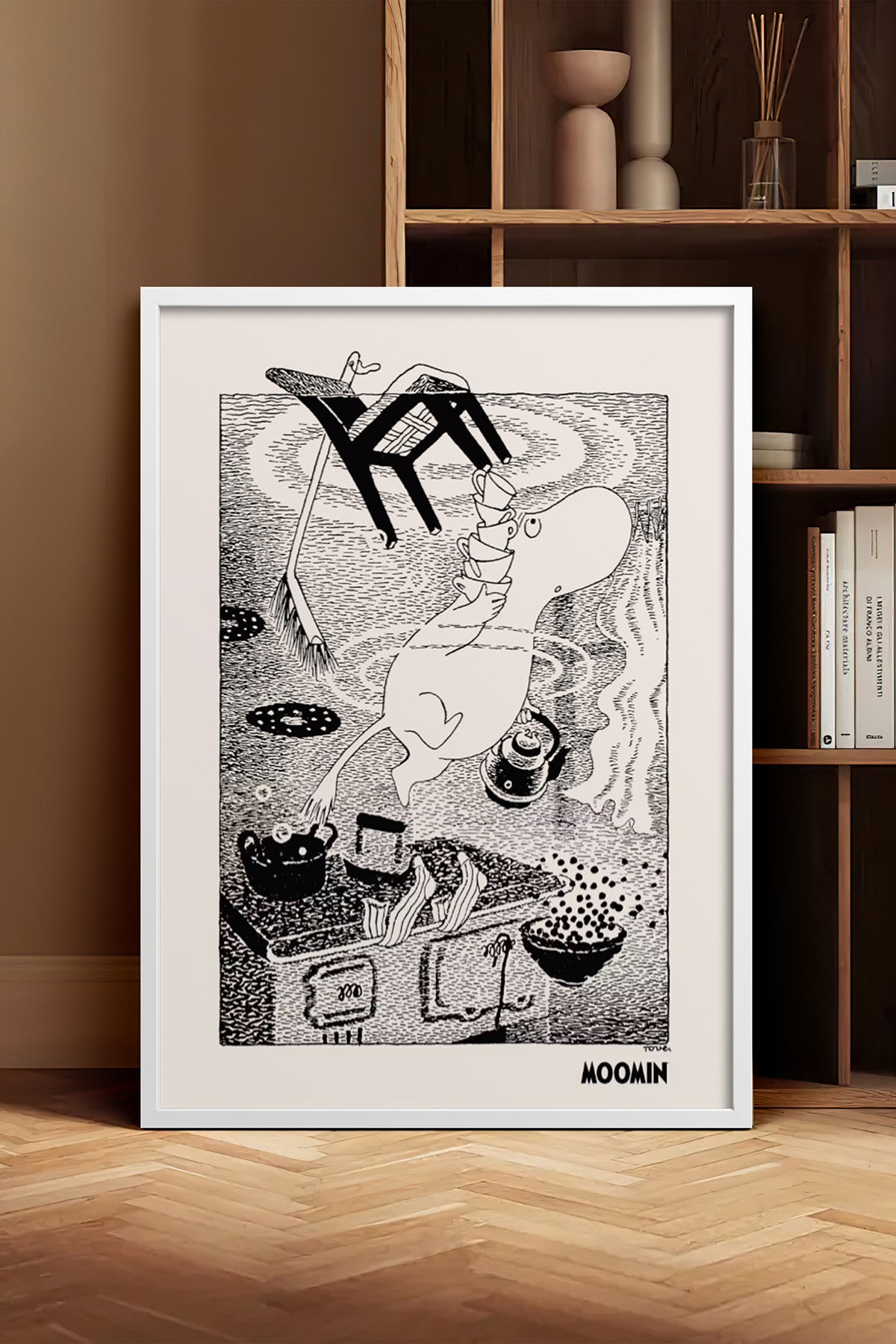 HOMEPACK Ahşap Çerçeveli Tablo Çerçeveli Poster Sanatsal Modern Duvar Dekoru BEK-8309
