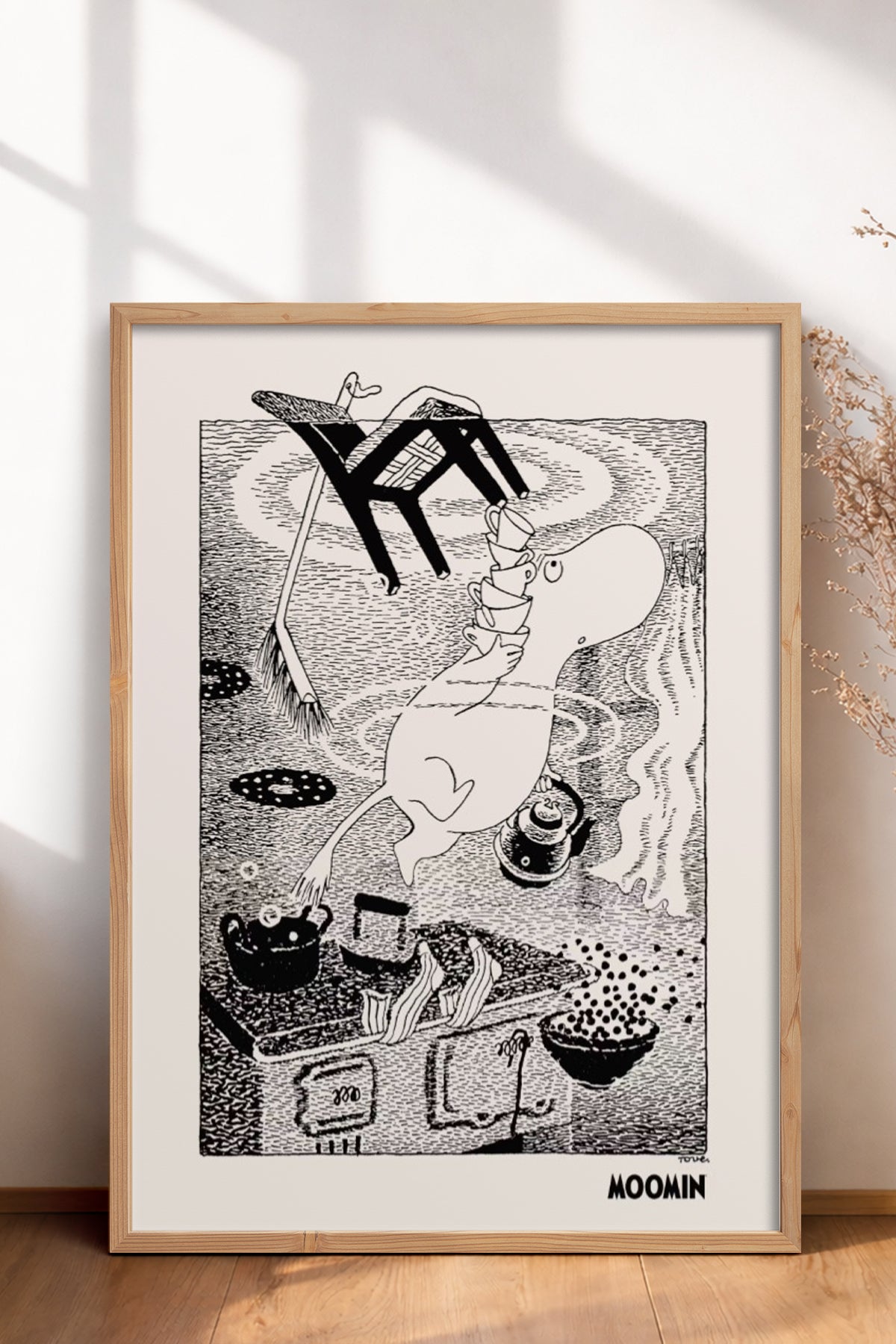 HOMEPACK Ahşap Çerçeveli Tablo Çerçeveli Poster Sanatsal Modern Duvar Dekoru BEK-8309