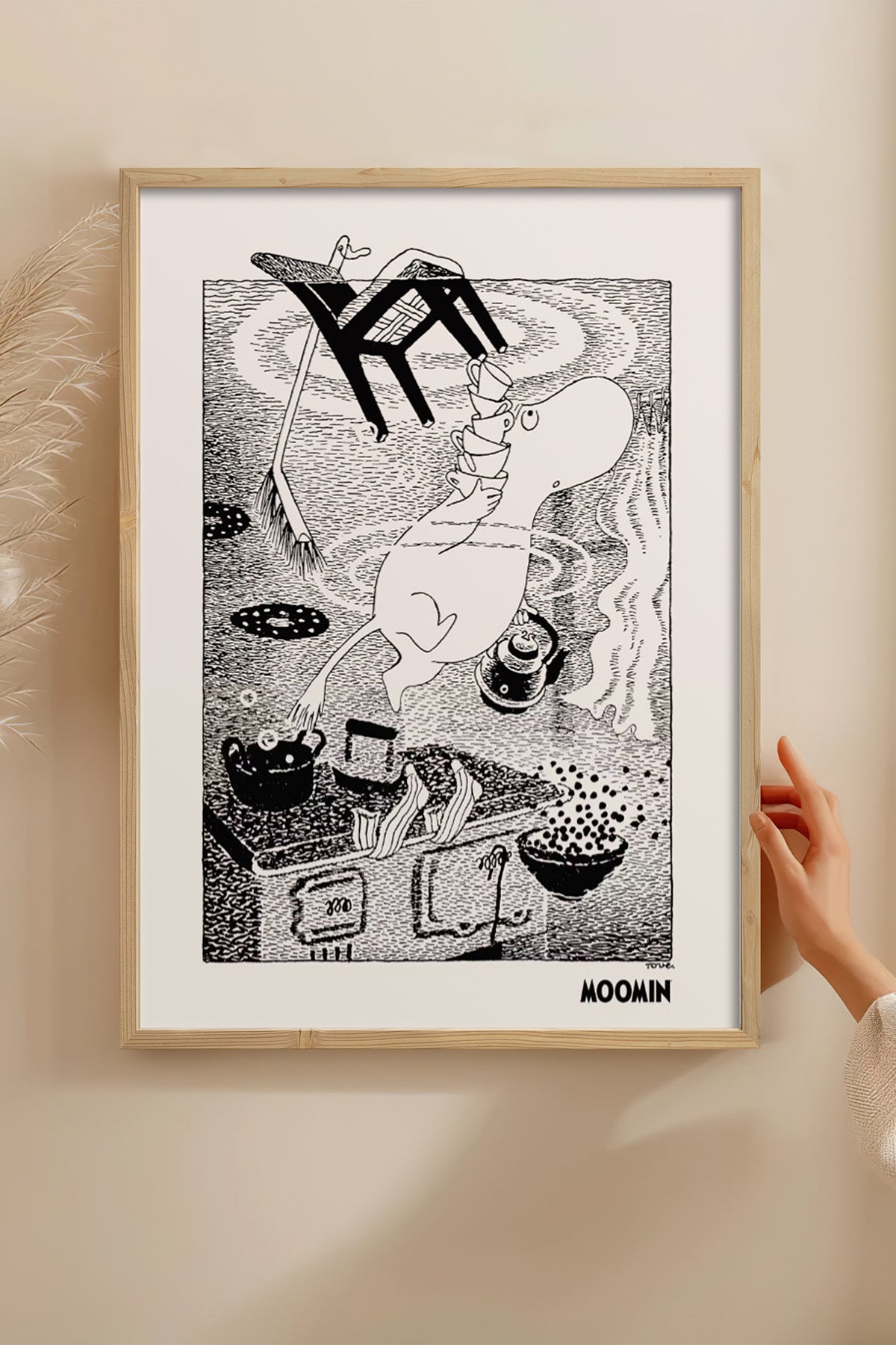 HOMEPACK Ahşap Çerçeveli Tablo Çerçeveli Poster Sanatsal Modern Duvar Dekoru BEK-8309