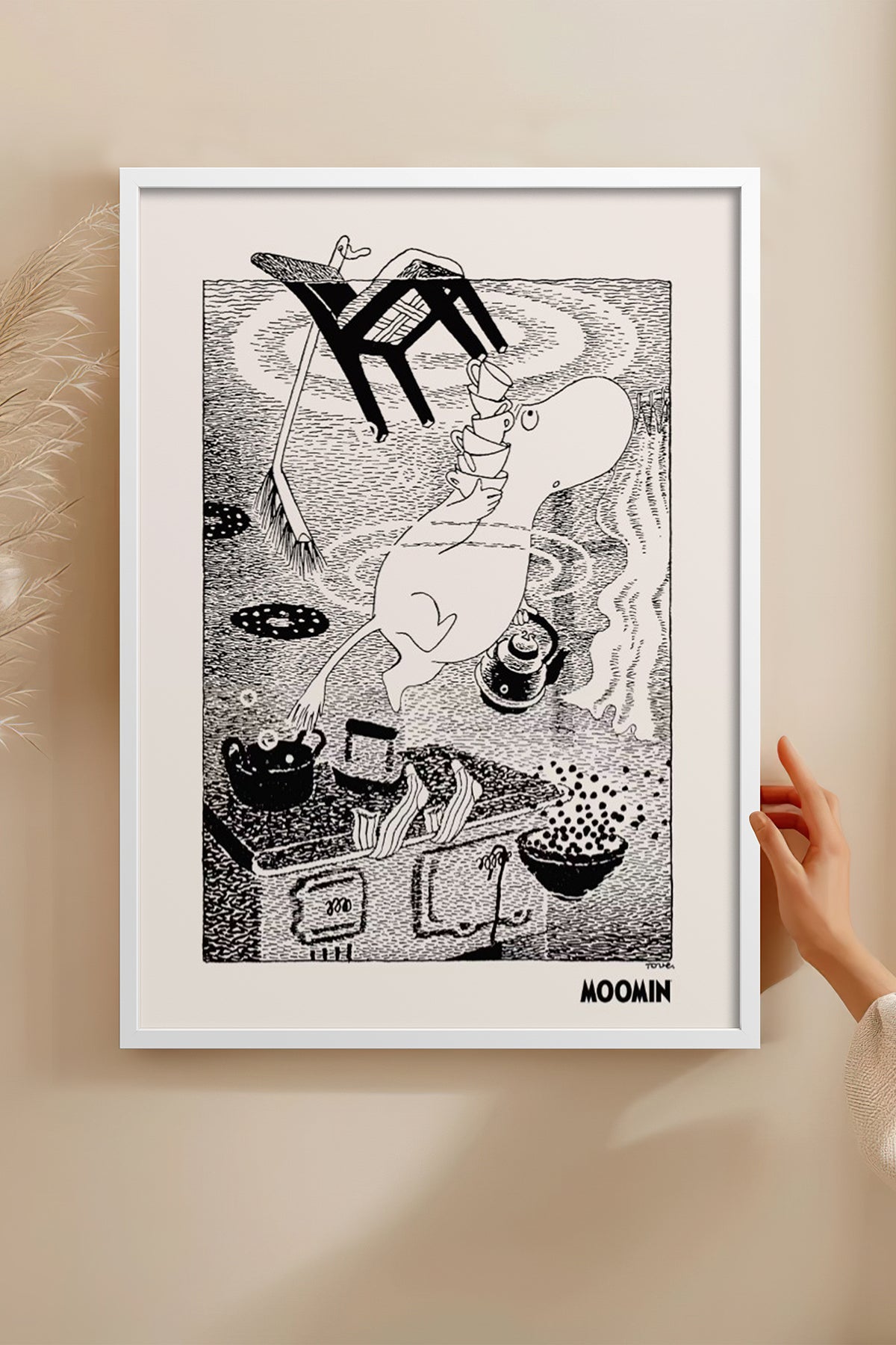 HOMEPACK Ahşap Çerçeveli Tablo Çerçeveli Poster Sanatsal Modern Duvar Dekoru BEK-8309