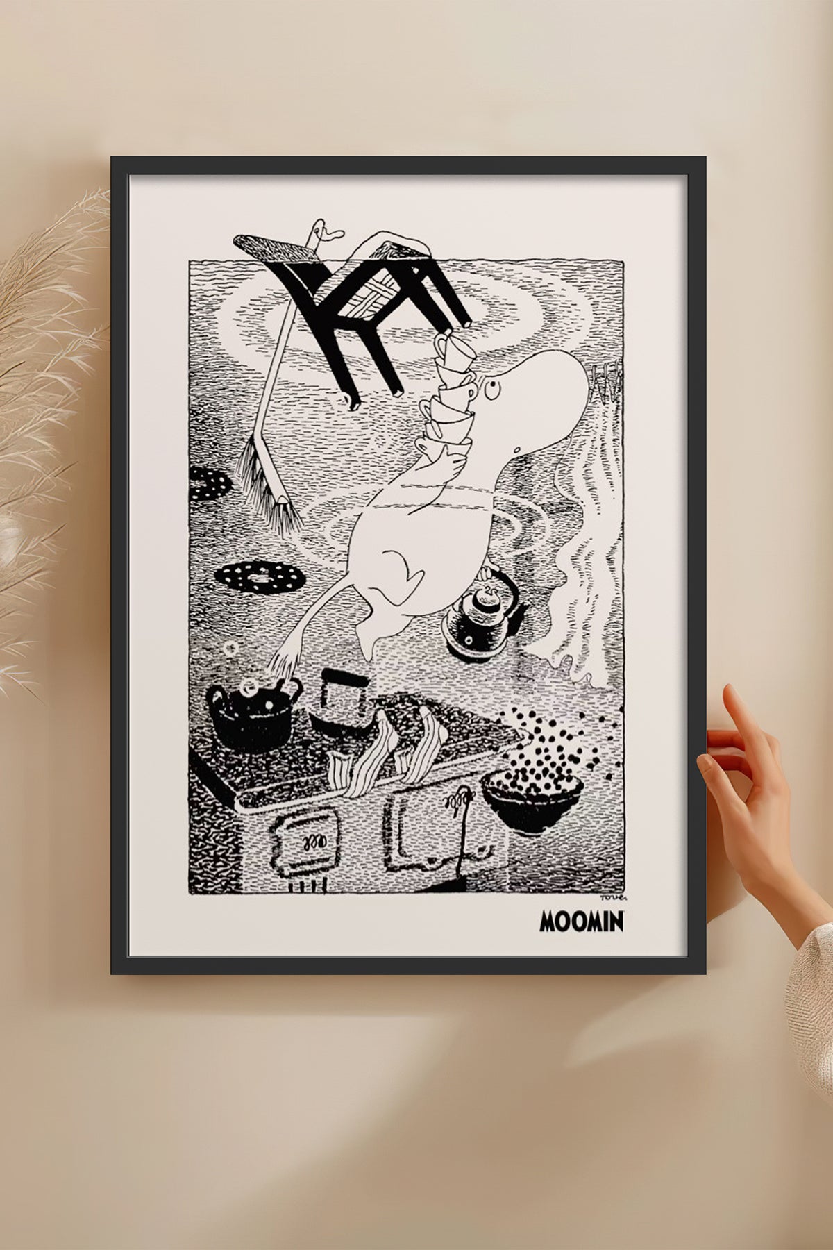 HOMEPACK Ahşap Çerçeveli Tablo Çerçeveli Poster Sanatsal Modern Duvar Dekoru BEK-8309
