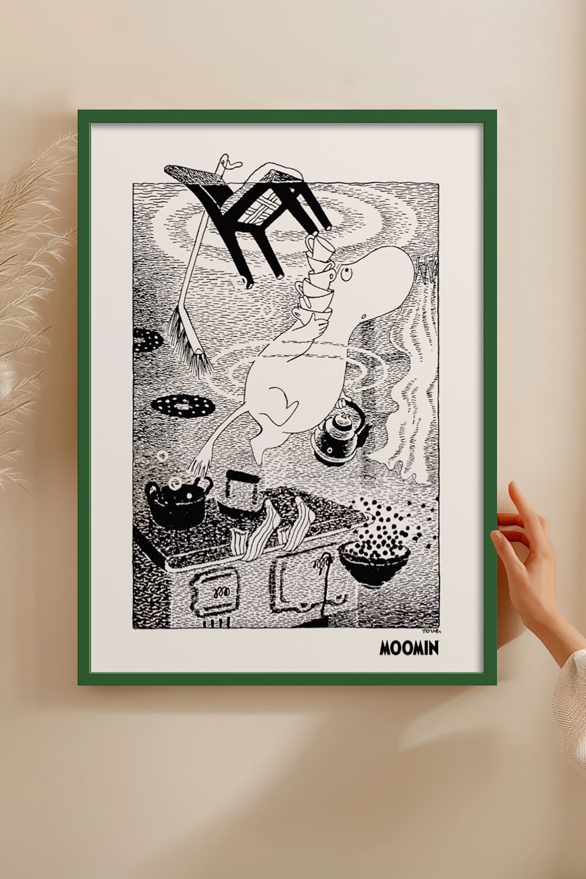 HOMEPACK Ahşap Çerçeveli Tablo Çerçeveli Poster Sanatsal Modern Duvar Dekoru BEK-8309