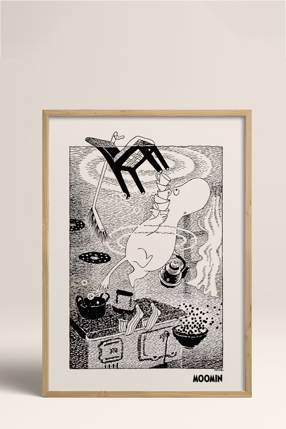 HOMEPACK Ahşap Çerçeveli Tablo Çerçeveli Poster Sanatsal Modern Duvar Dekoru BEK-8309