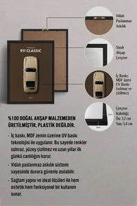 HOMEPACK Ahşap Çerçeveli Tablo Çerçeveli Poster Sanatsal Modern Duvar Dekoru BEK-8310