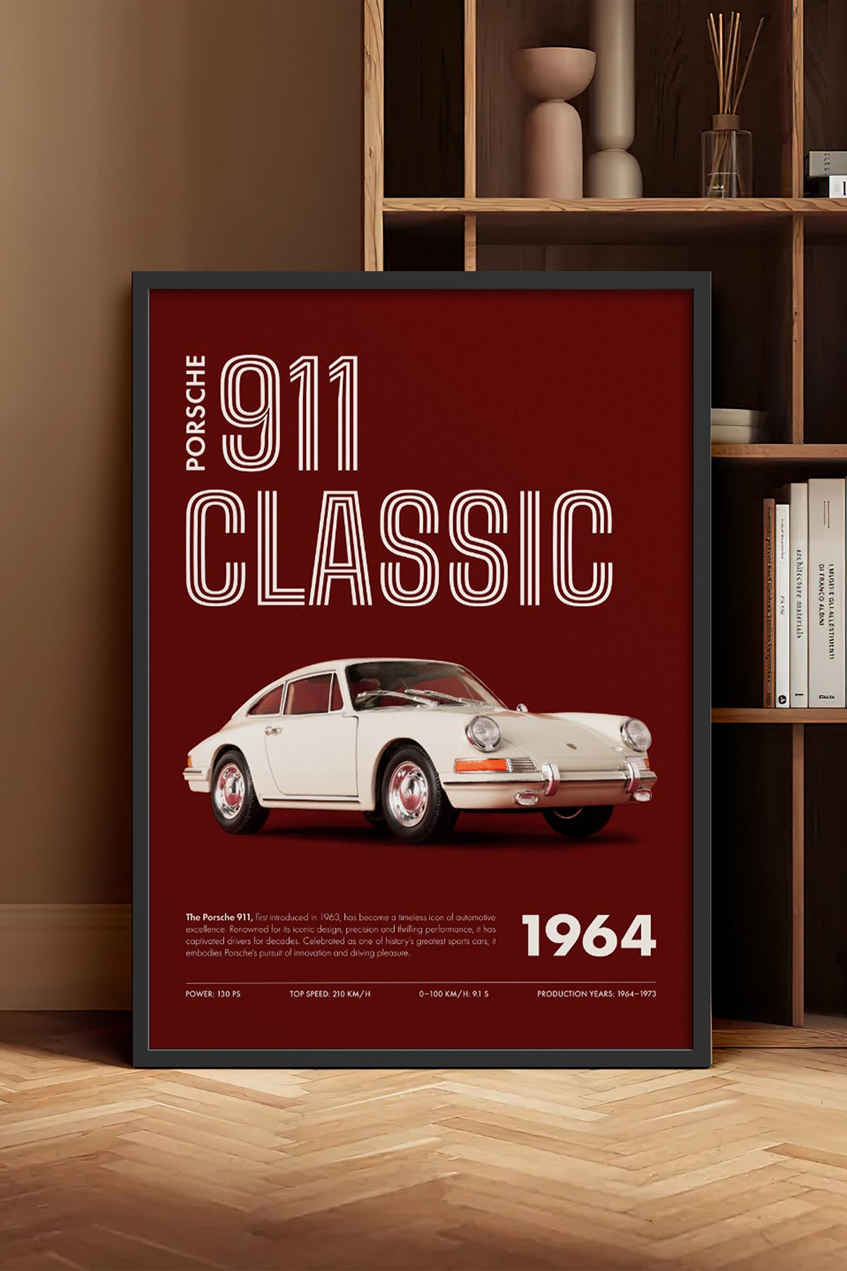 HOMEPACK Ahşap Çerçeveli Tablo Çerçeveli Poster Sanatsal Modern Duvar Dekoru BEK-8311