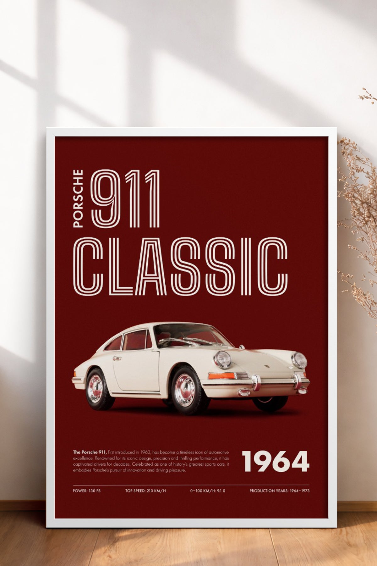 HOMEPACK Ahşap Çerçeveli Tablo Çerçeveli Poster Sanatsal Modern Duvar Dekoru BEK-8311