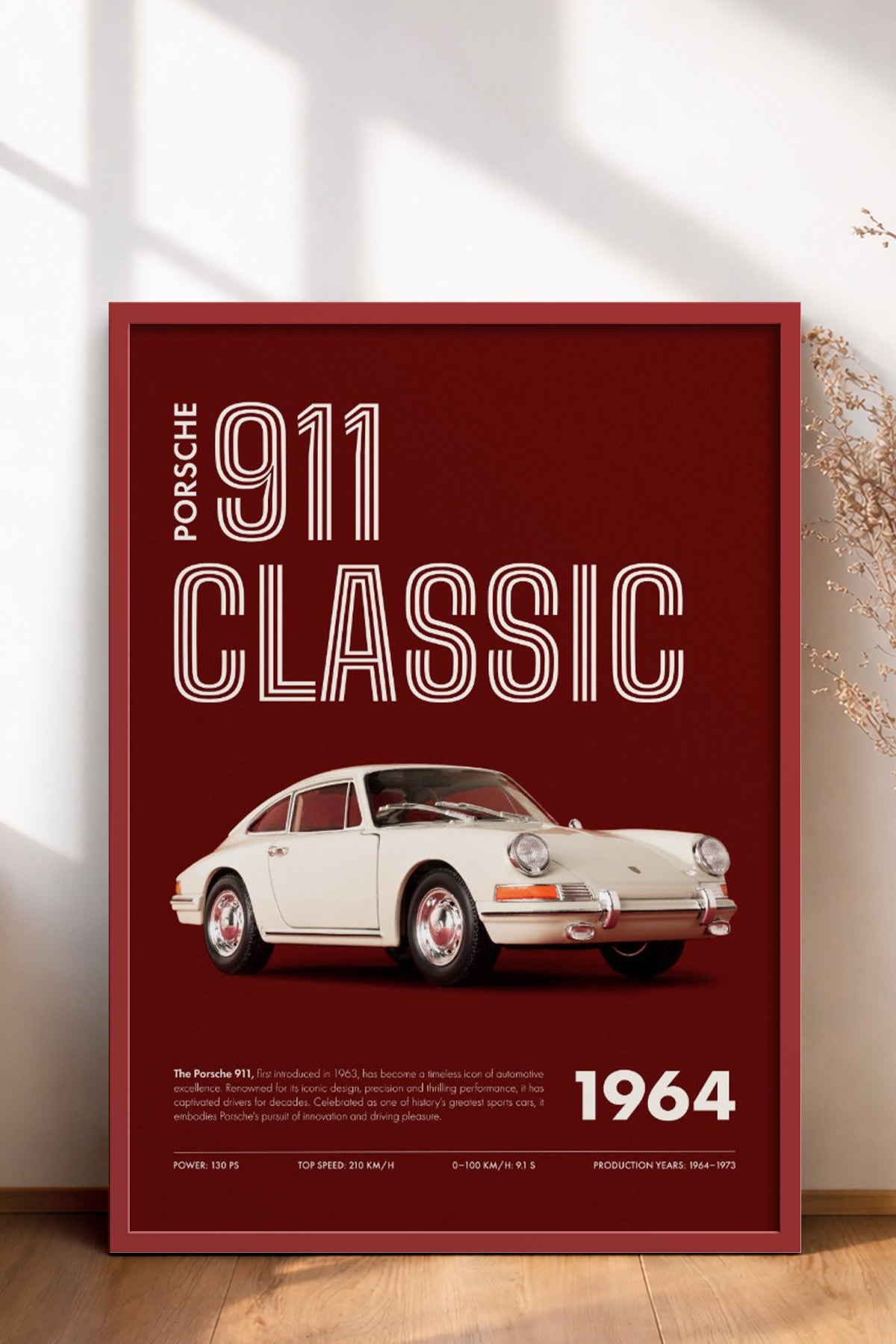 HOMEPACK Ahşap Çerçeveli Tablo Çerçeveli Poster Sanatsal Modern Duvar Dekoru BEK-8311