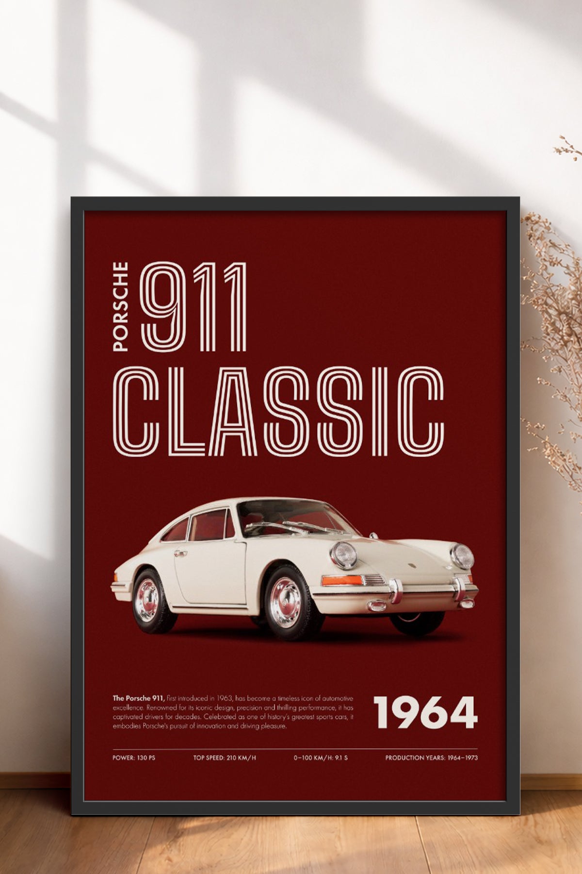 HOMEPACK Ahşap Çerçeveli Tablo Çerçeveli Poster Sanatsal Modern Duvar Dekoru BEK-8311