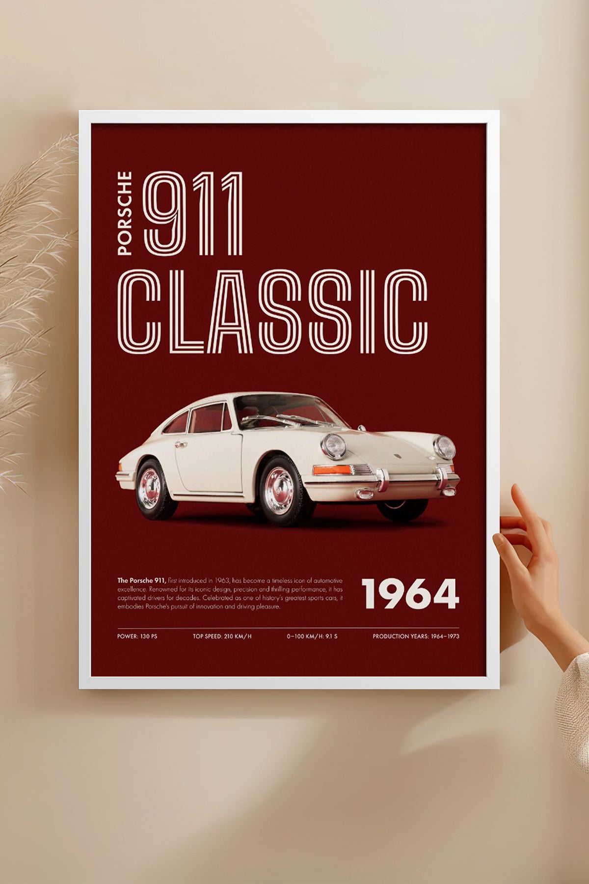 HOMEPACK Ahşap Çerçeveli Tablo Çerçeveli Poster Sanatsal Modern Duvar Dekoru BEK-8311