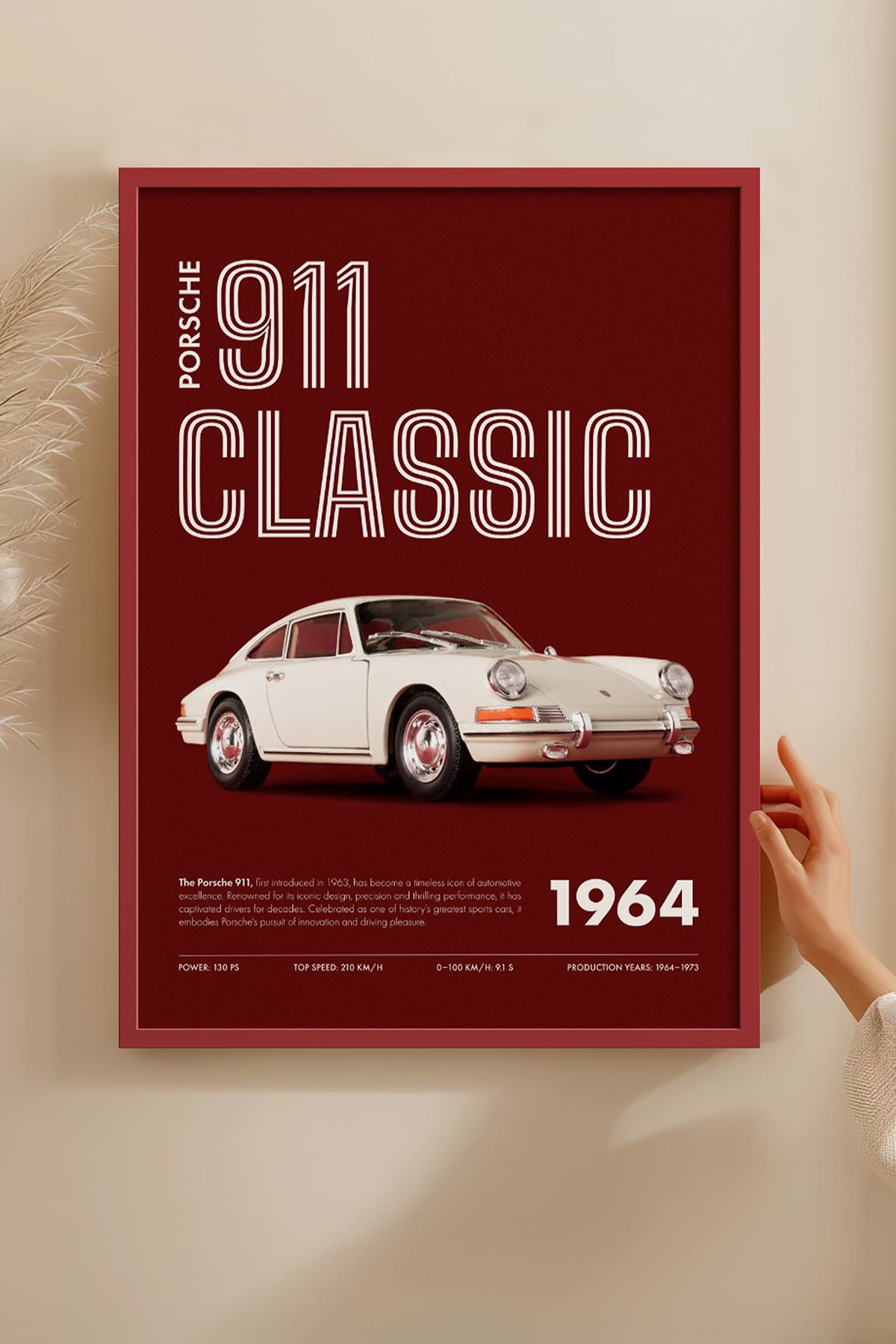 HOMEPACK Ahşap Çerçeveli Tablo Çerçeveli Poster Sanatsal Modern Duvar Dekoru BEK-8311