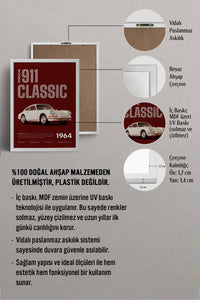 HOMEPACK Ahşap Çerçeveli Tablo Çerçeveli Poster Sanatsal Modern Duvar Dekoru BEK-8311