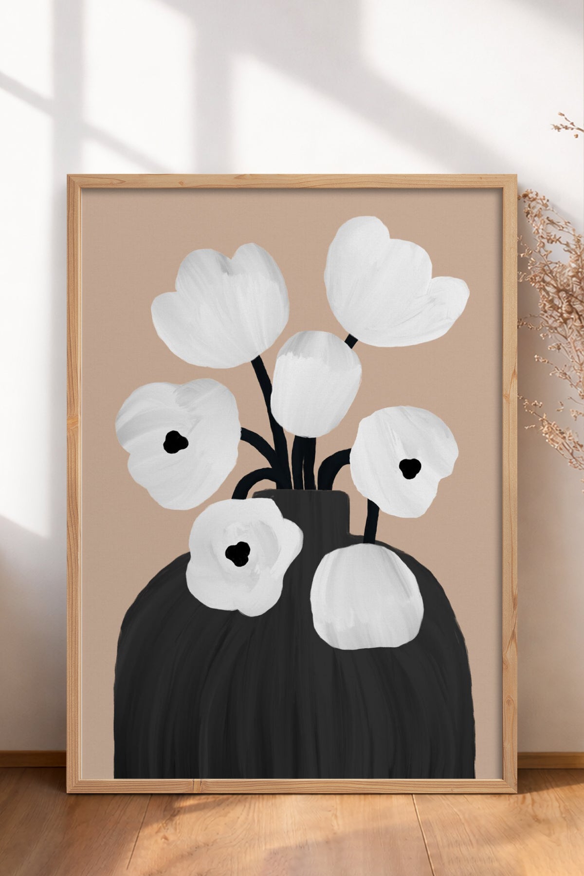 HOMEPACK Ahşap Çerçeveli Tablo Çerçeveli Poster Sanatsal Modern Duvar Dekoru BEK-8312