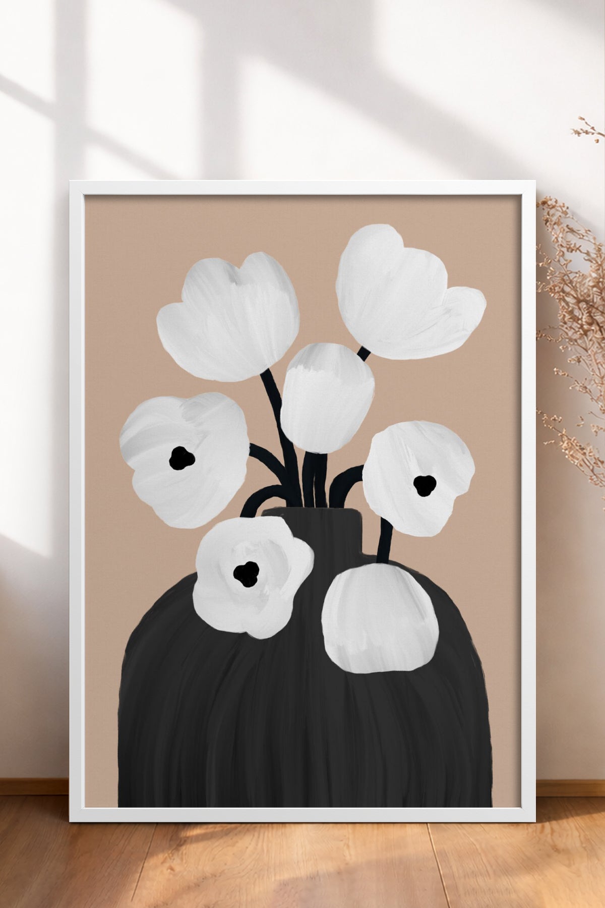 HOMEPACK Ahşap Çerçeveli Tablo Çerçeveli Poster Sanatsal Modern Duvar Dekoru BEK-8312