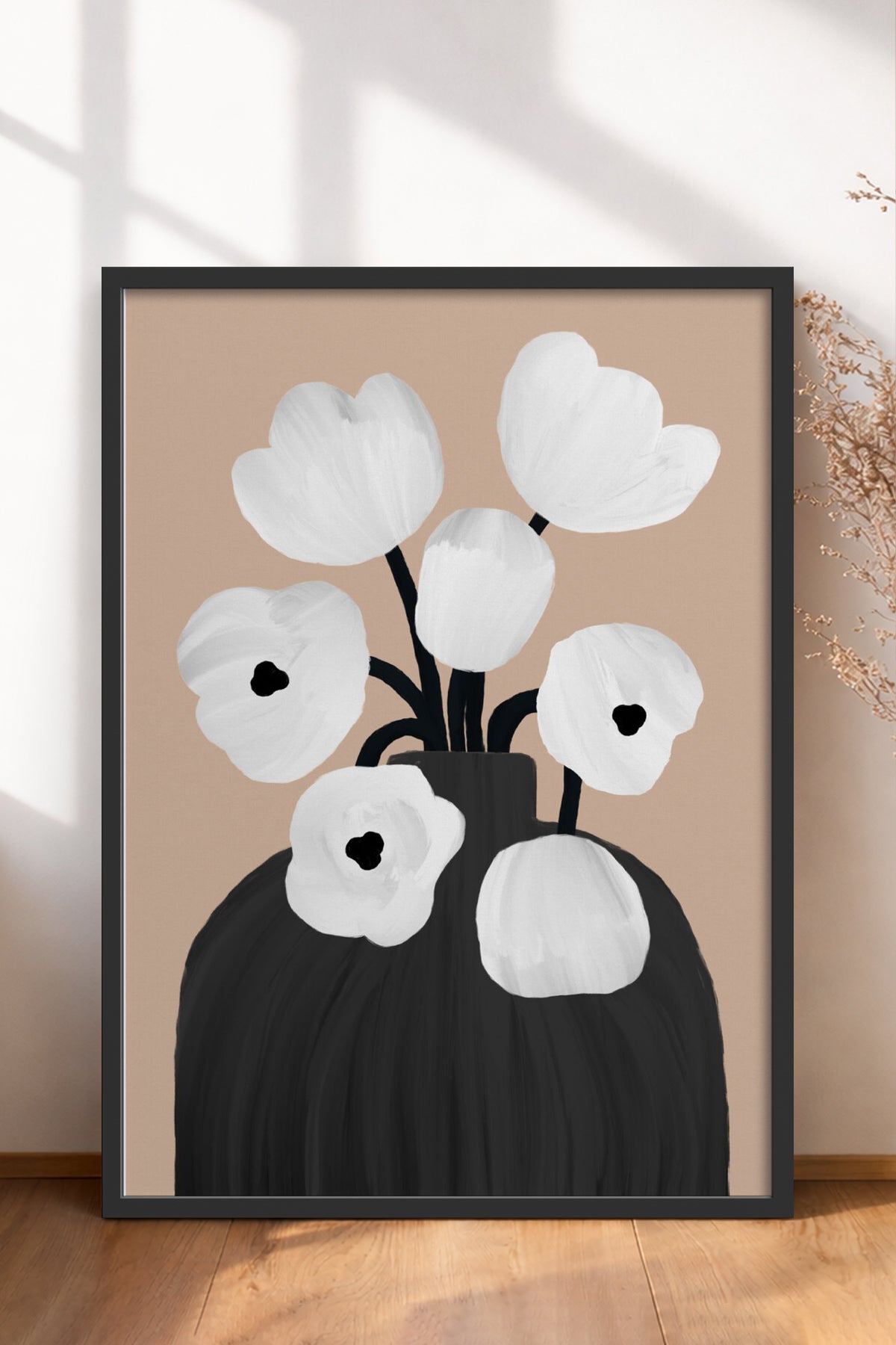 HOMEPACK Ahşap Çerçeveli Tablo Çerçeveli Poster Sanatsal Modern Duvar Dekoru BEK-8312