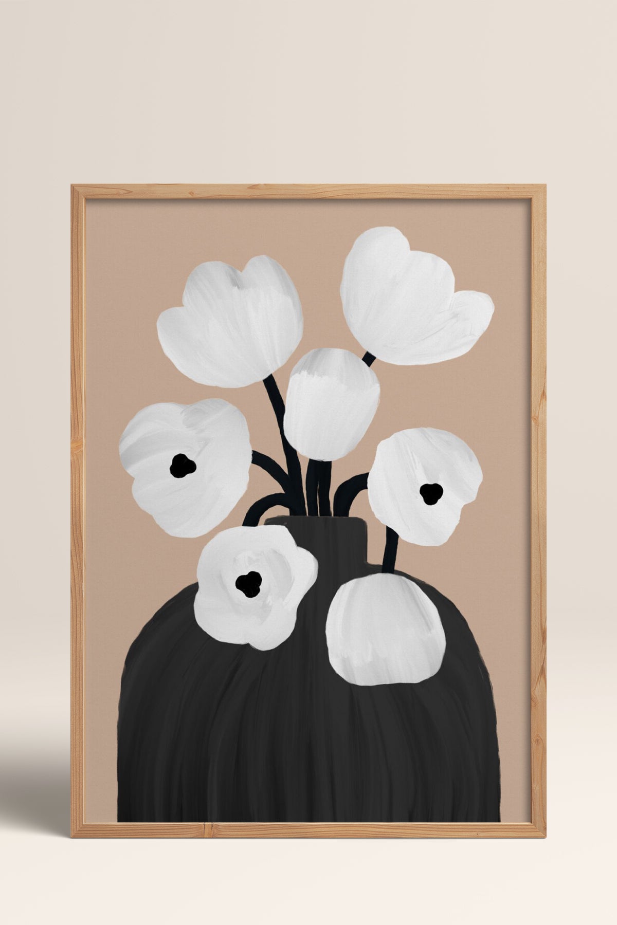 HOMEPACK Ahşap Çerçeveli Tablo Çerçeveli Poster Sanatsal Modern Duvar Dekoru BEK-8312