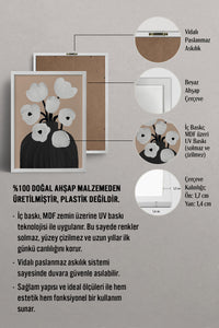 HOMEPACK Ahşap Çerçeveli Tablo Çerçeveli Poster Sanatsal Modern Duvar Dekoru BEK-8312