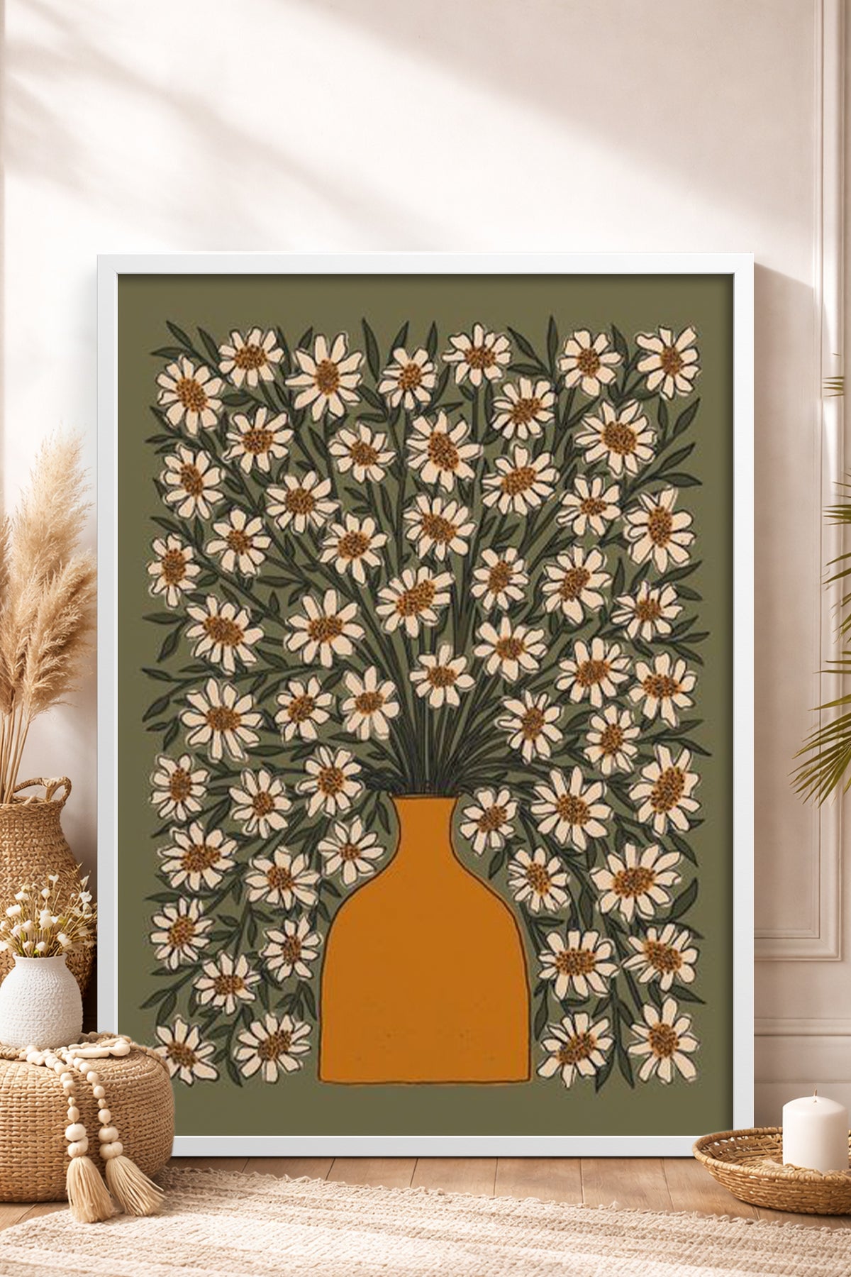HOMEPACK Ahşap Çerçeveli Tablo Çerçeveli Poster Sanatsal Modern Duvar Dekoru BEK-8313