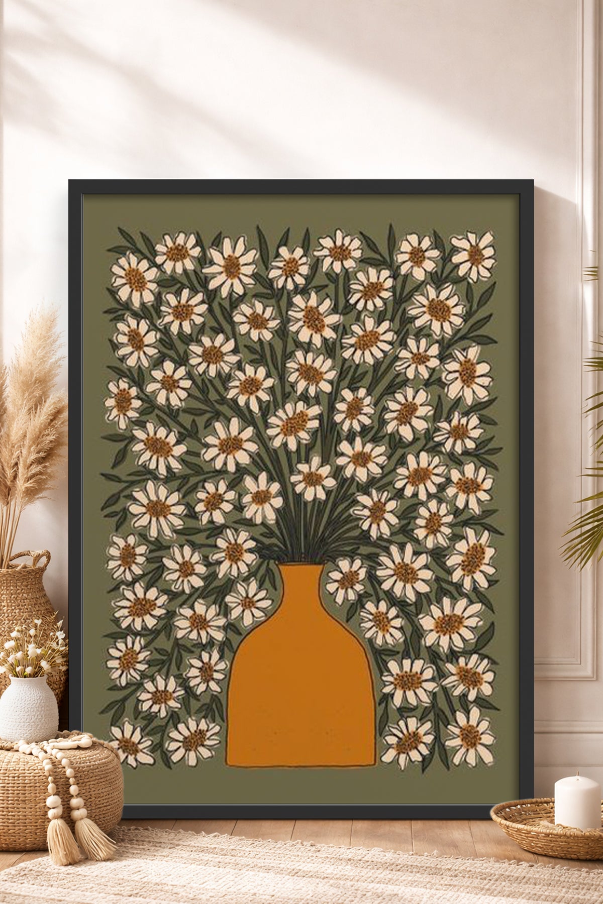 HOMEPACK Ahşap Çerçeveli Tablo Çerçeveli Poster Sanatsal Modern Duvar Dekoru BEK-8313