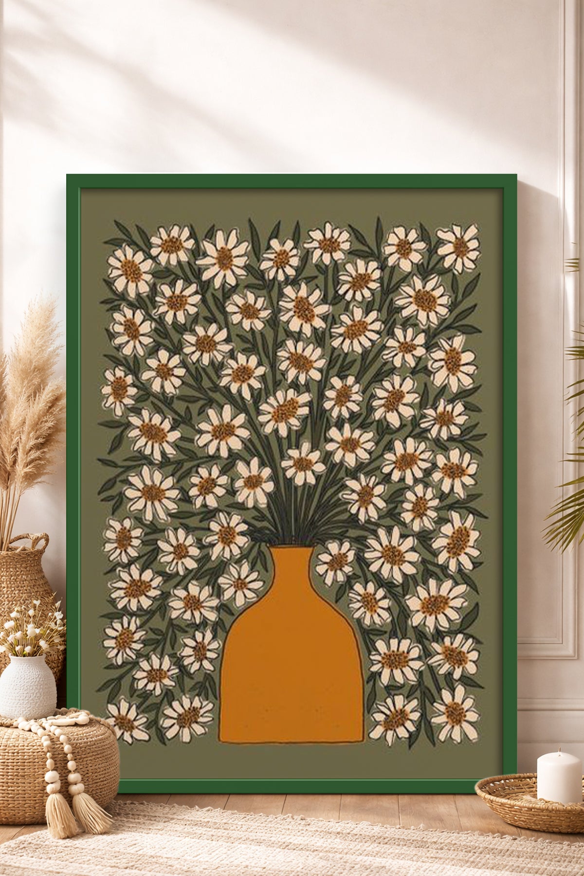 HOMEPACK Ahşap Çerçeveli Tablo Çerçeveli Poster Sanatsal Modern Duvar Dekoru BEK-8313