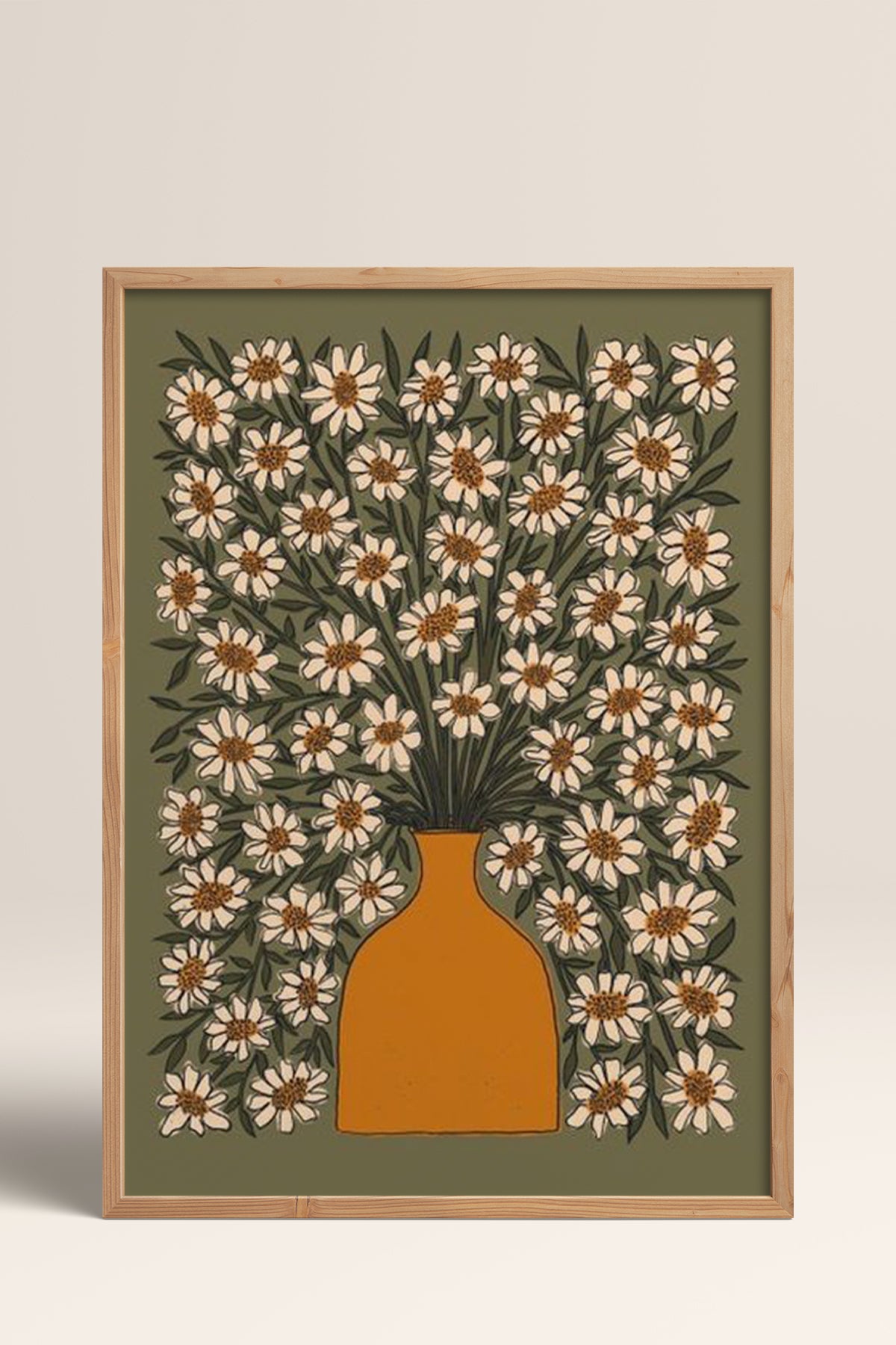 HOMEPACK Ahşap Çerçeveli Tablo Çerçeveli Poster Sanatsal Modern Duvar Dekoru BEK-8313